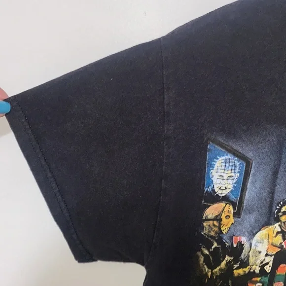 Horror Movie Squad Characters Playing Poker T- Shirt - Picture 7 of 12